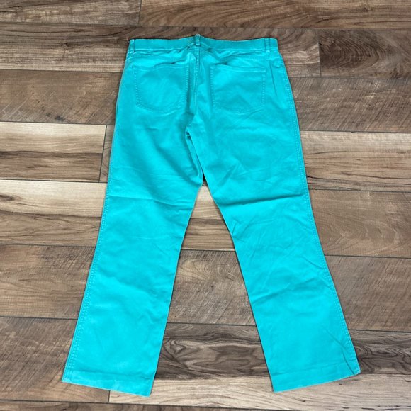 Tahari Ankle Pants Teal Mid Rise Stretch Pockets Size 8 - Picture 2 of 5